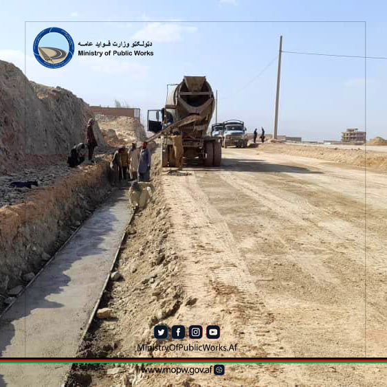 Construction of a road in the 17th region of Kabul is 65 percent complete