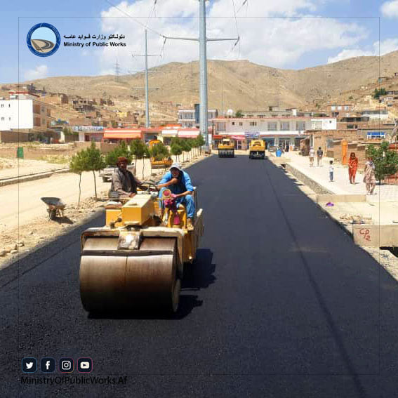 Kabul: Construction of a 2.37 km-long road in the 17th region has 52% progress