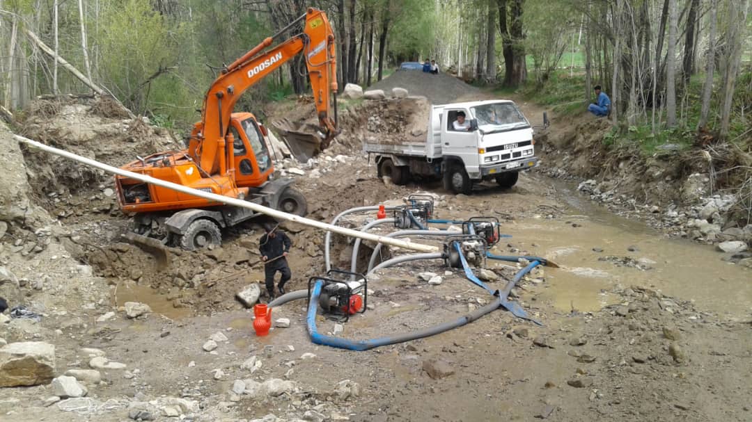 Ghazni: Construction of a bridge and junction road continues in Jaghori