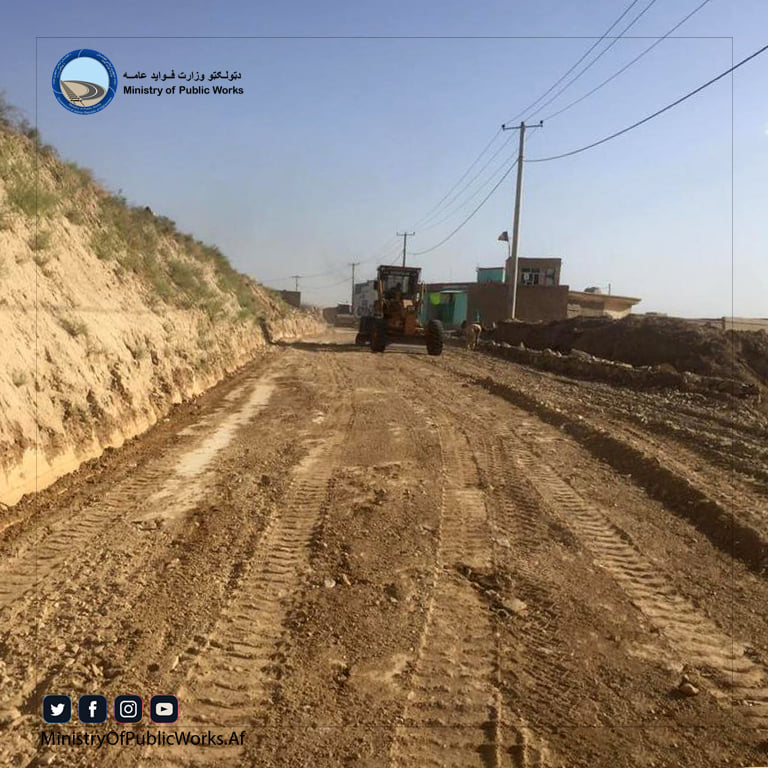 Construction of a 5.8-km road in Dehsabz district reaches 50 percent progress