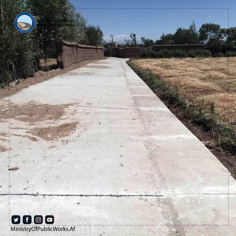 Construction of a concrete road in “Hesa II” district of Kapisa reaches 97% progress