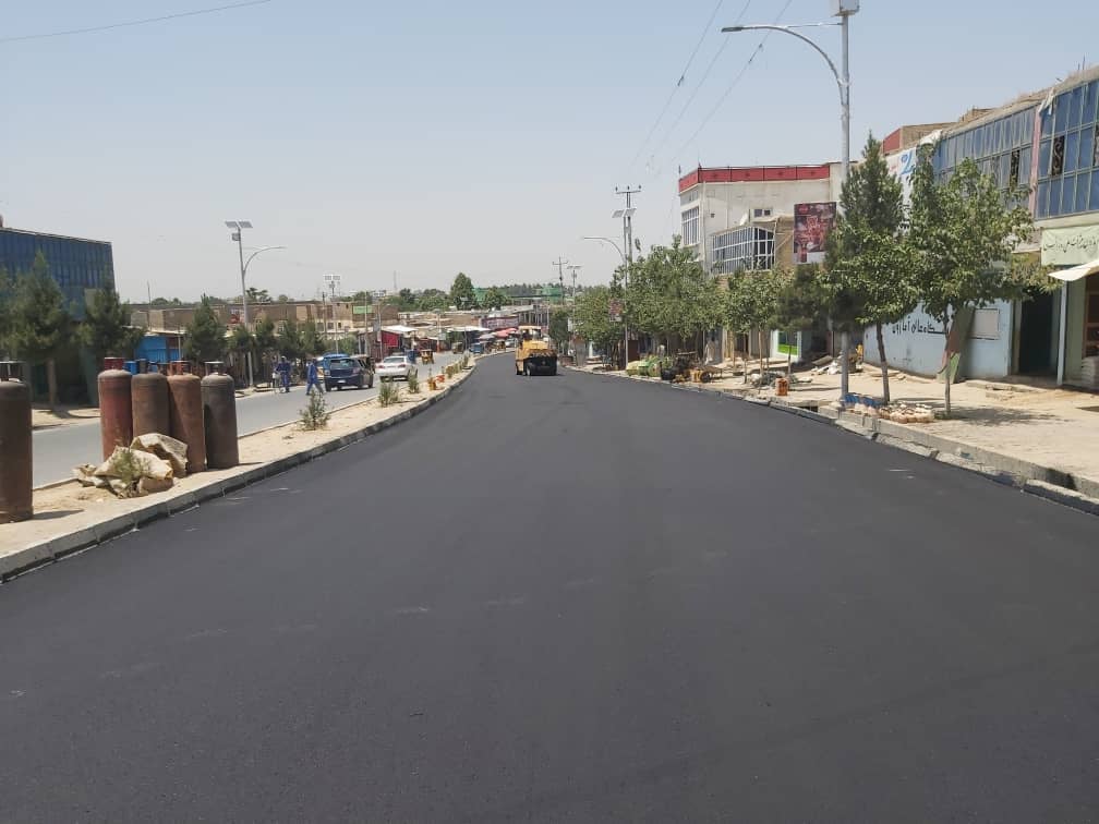 Poor quality parts of the road leading to the Kunduz airport are being rebuilt