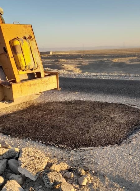 د جوزجان – بلخ لویې لارې ټپي او ویجاړې برخې ترمیم او بیاورغول شوې